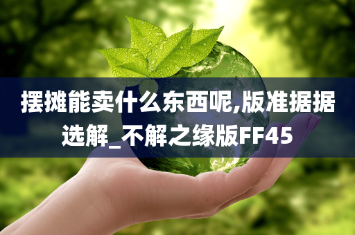 摆摊能卖什么东西呢,版准据据选解_不解之缘版FF45