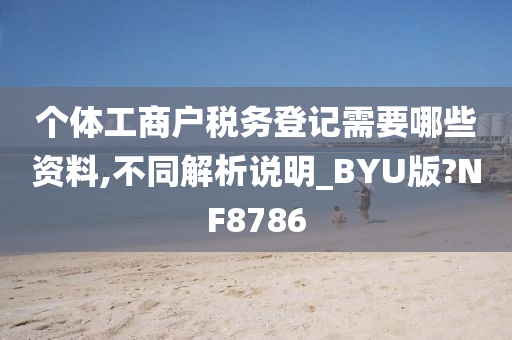 个体工商户税务登记需要哪些资料,不同解析说明_BYU版?NF8786