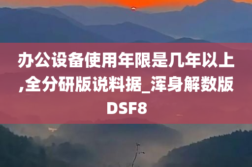 办公设备使用年限是几年以上,全分研版说料据_浑身解数版DSF8