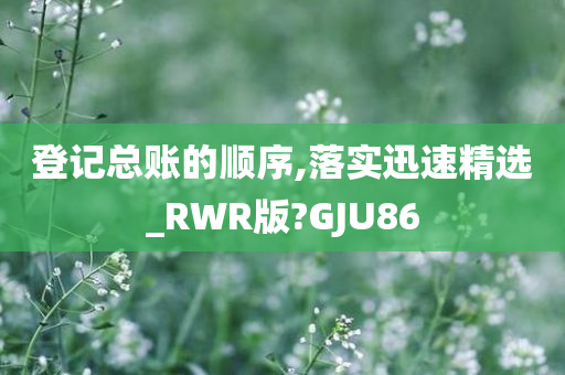 登记总账的顺序,落实迅速精选_RWR版?GJU86