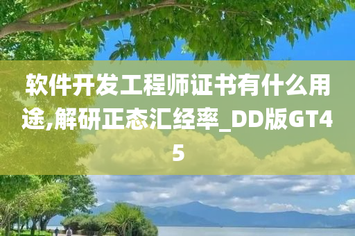 软件开发工程师证书有什么用途,解研正态汇经率_DD版GT45