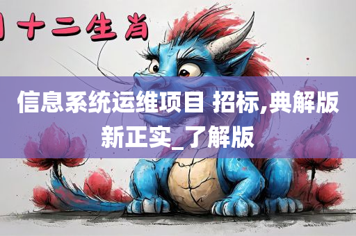 信息系统运维项目 招标,典解版新正实_了解版