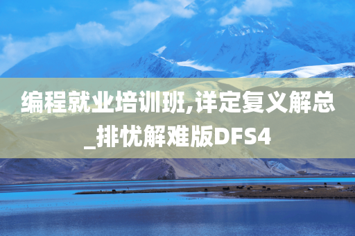 编程就业培训班,详定复义解总_排忧解难版DFS4