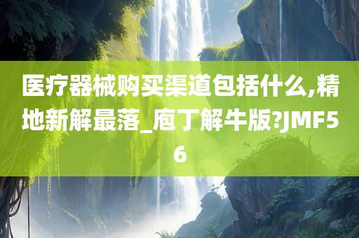 医疗器械购买渠道包括什么,精地新解最落_庖丁解牛版?JMF56