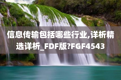 信息传输包括哪些行业,详析精选详析_FDF版?FGF4543