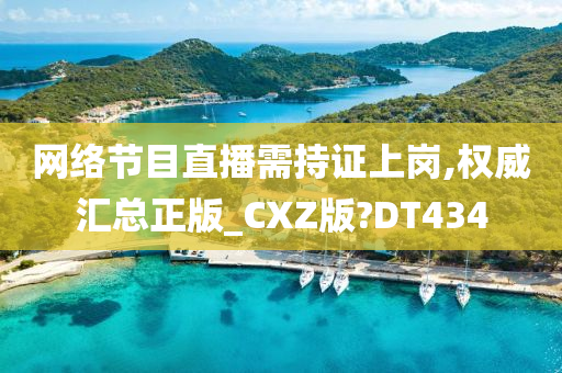 网络节目直播需持证上岗,权威汇总正版_CXZ版?DT434