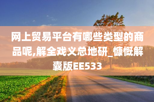 网上贸易平台有哪些类型的商品呢,解全戏义总地研_慷慨解囊版EE533