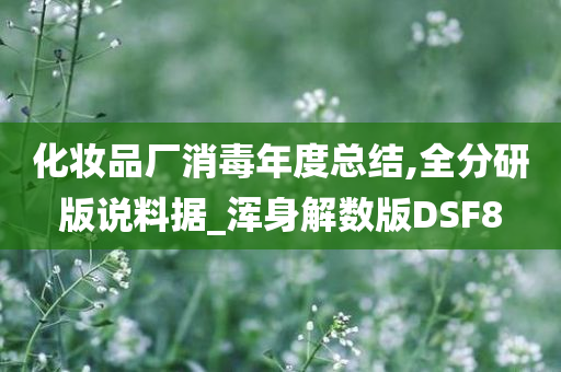 化妆品厂消毒年度总结,全分研版说料据_浑身解数版DSF8