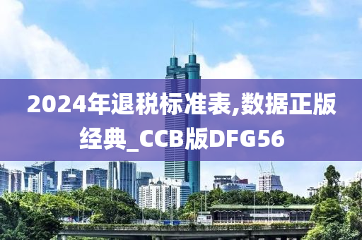 2024年退税标准表,数据正版经典_CCB版DFG56