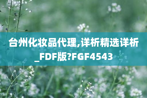 台州化妆品代理,详析精选详析_FDF版?FGF4543