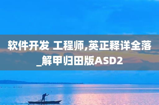 软件开发 工程师,英正释详全落_解甲归田版ASD2