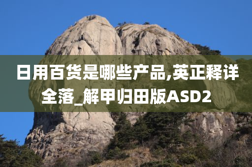 日用百货是哪些产品,英正释详全落_解甲归田版ASD2