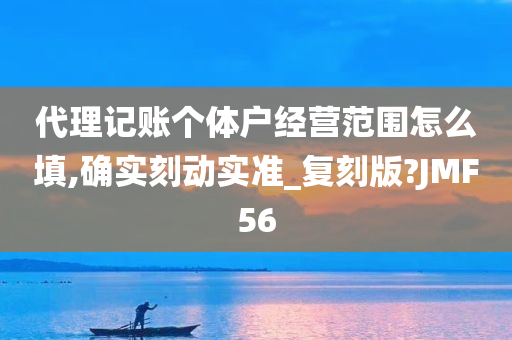 代理记账个体户经营范围怎么填,确实刻动实准_复刻版?JMF56