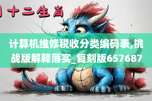 计算机维修税收分类编码表,挑战版解释落实_复刻版657687