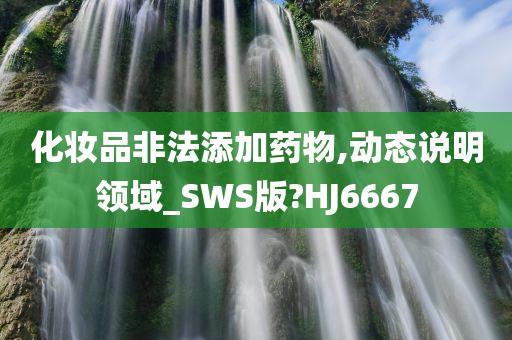 化妆品非法添加药物,动态说明领域_SWS版?HJ6667