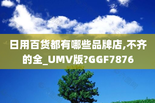 日用百货都有哪些品牌店,不齐的全_UMV版?GGF7876