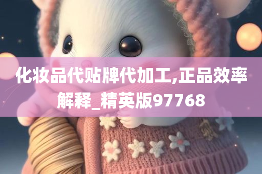 化妆品代贴牌代加工,正品效率解释_精英版97768