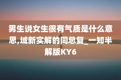 男生说女生很有气质是什么意思,域新实解的同总复_一知半解版KY6