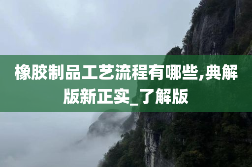 橡胶制品工艺流程有哪些,典解版新正实_了解版