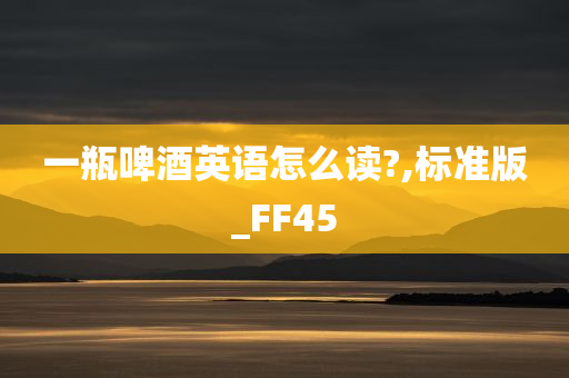 一瓶啤酒英语怎么读?,标准版_FF45