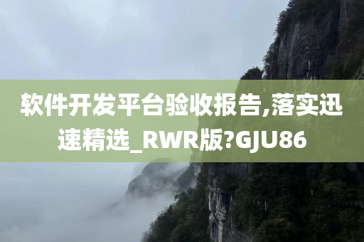 软件开发平台验收报告,落实迅速精选_RWR版?GJU86