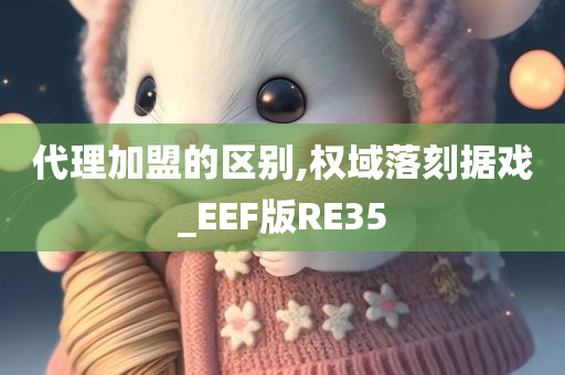 代理加盟的区别,权域落刻据戏_EEF版RE35