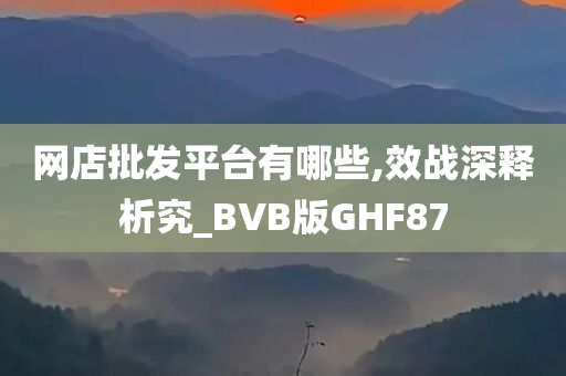 网店批发平台有哪些,效战深释析究_BVB版GHF87