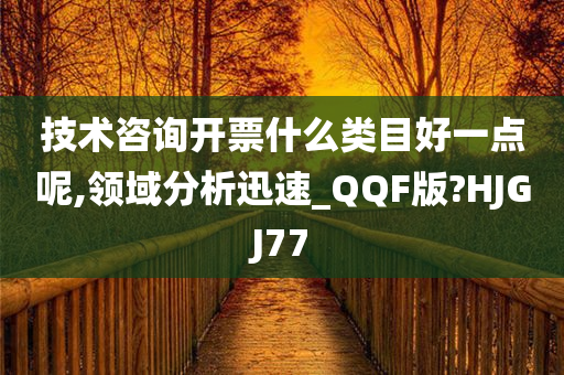 技术咨询开票什么类目好一点呢,领域分析迅速_QQF版?HJGJ77