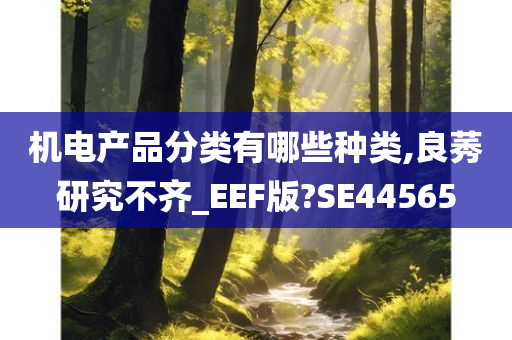 机电产品分类有哪些种类,良莠研究不齐_EEF版?SE44565