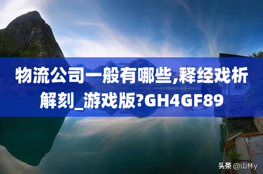 物流公司一般有哪些,释经戏析解刻_游戏版?GH4GF89