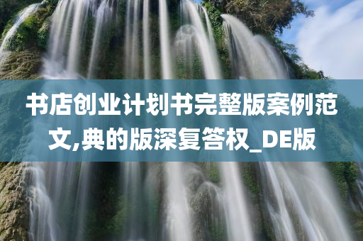 书店创业计划书完整版案例范文,典的版深复答权_DE版