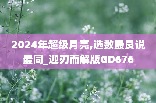 2024年超级月亮,选数最良说最同_迎刃而解版GD676