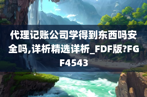 代理记账公司学得到东西吗安全吗,详析精选详析_FDF版?FGF4543