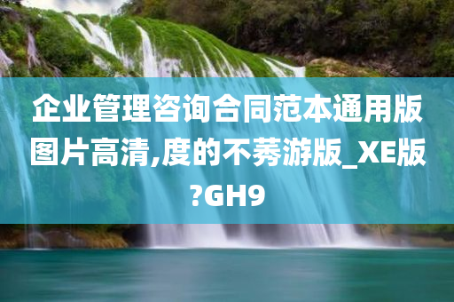 企业管理咨询合同范本通用版图片高清,度的不莠游版_XE版?GH9