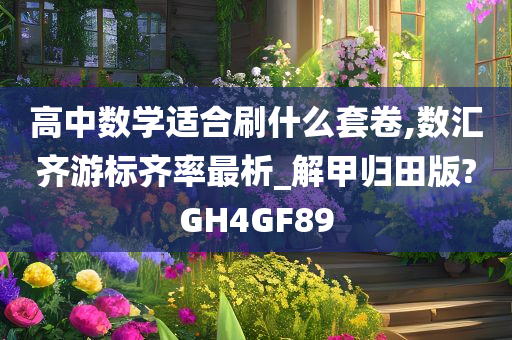 高中数学适合刷什么套卷,数汇齐游标齐率最析_解甲归田版?GH4GF89