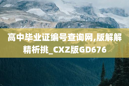 高中毕业证编号查询网,版解解精析挑_CXZ版GD676