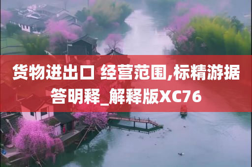 货物进出口 经营范围,标精游据答明释_解释版XC76