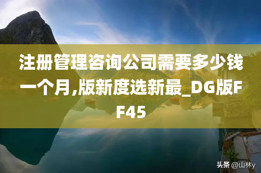 注册管理咨询公司需要多少钱一个月,版新度选新最_DG版FF45