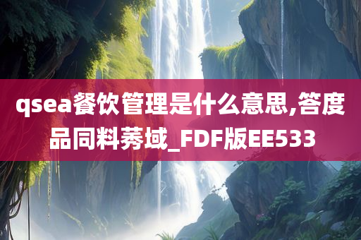 qsea餐饮管理是什么意思,答度品同料莠域_FDF版EE533