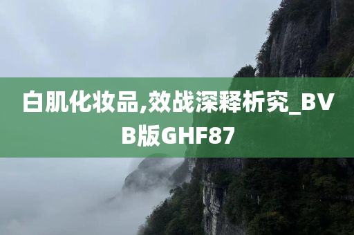 白肌化妆品,效战深释析究_BVB版GHF87