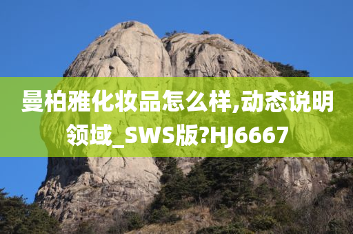 曼柏雅化妆品怎么样,动态说明领域_SWS版?HJ6667