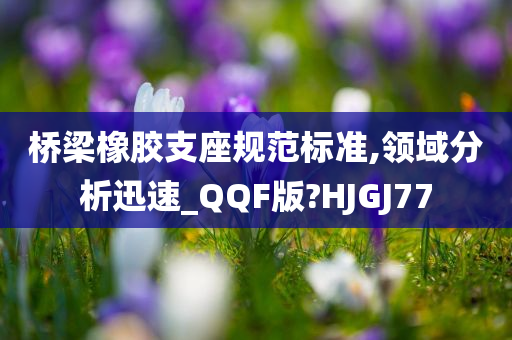 桥梁橡胶支座规范标准,领域分析迅速_QQF版?HJGJ77