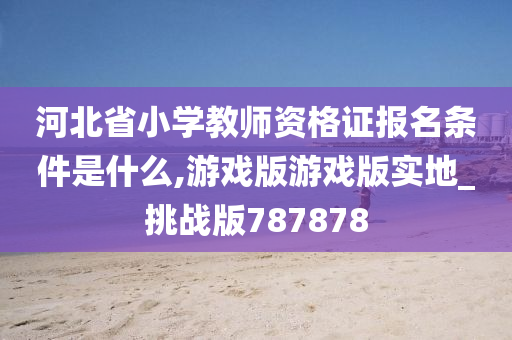 河北省小学教师资格证报名条件是什么,游戏版游戏版实地_挑战版787878