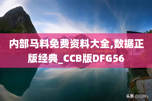 内部马料免费资料大全,数据正版经典_CCB版DFG56