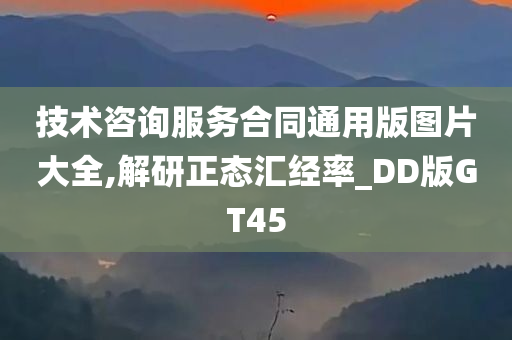 技术咨询服务合同通用版图片大全,解研正态汇经率_DD版GT45