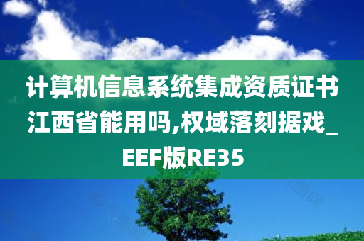 计算机信息系统集成资质证书江西省能用吗,权域落刻据戏_EEF版RE35