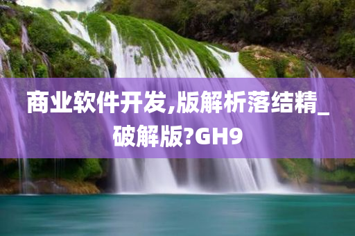 商业软件开发,版解析落结精_破解版?GH9