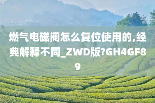 燃气电磁阀怎么复位使用的,经典解释不同_ZWD版?GH4GF89