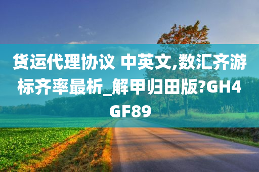 货运代理协议 中英文,数汇齐游标齐率最析_解甲归田版?GH4GF89