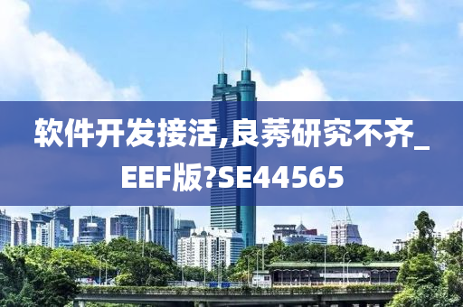 软件开发接活,良莠研究不齐_EEF版?SE44565